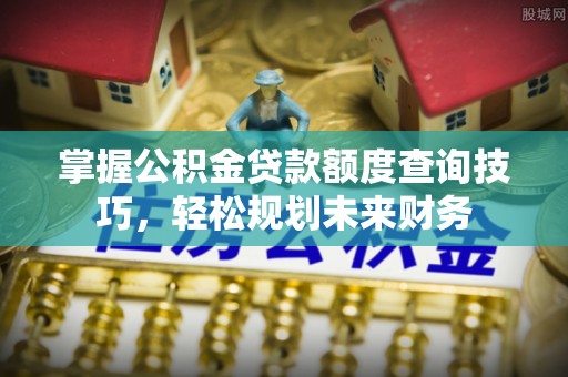 新乐掌握公积金贷款额度查询技巧，轻松规划未来财务